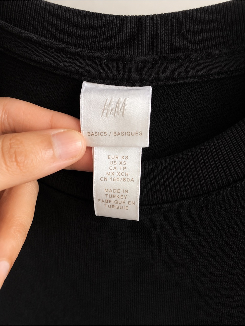 H&M Black Sleeveless Muscle Tee Top XS - Picture 5 of 5